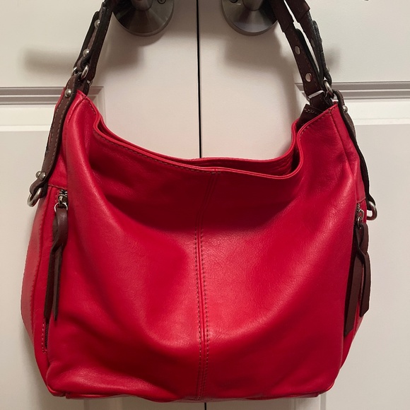 Red leather purse - Picture 1 of 7